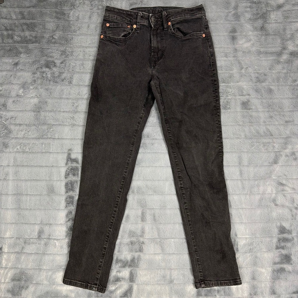 American Eagle Athletic AirFlex+ Black Faded Tapered Jeans Mens 29x30